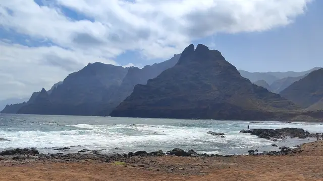 Playa de los Troches beach in Tenerife with moderate water conditions