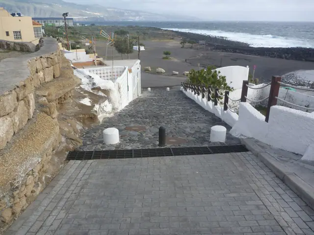 Playa de la Entrada beach in Tenerife with moderate water conditions