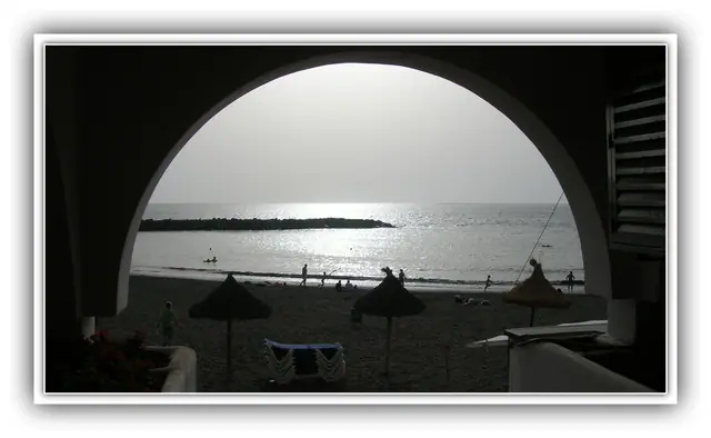 Playa de el Bobo beach in Tenerife with moderate water conditions
