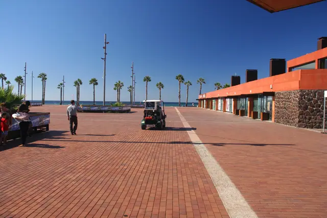 Plaza El Yoret beach in Gran Canaria with calm water conditions
