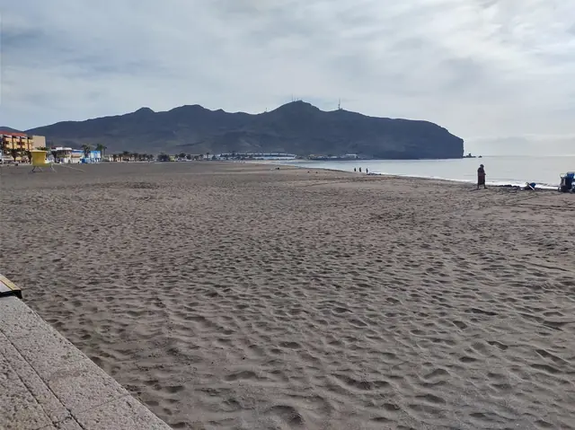 Playa de Gran Tarajal beach in Fuerteventura with calm water conditions