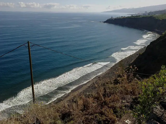 Playa del Socorro beach in Tenerife with surfable water conditions, certified with Blue Flag status for environmental quality