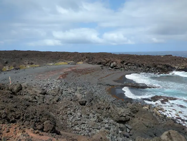 Playa de la Madera beach in Lanzarote with calm water conditions