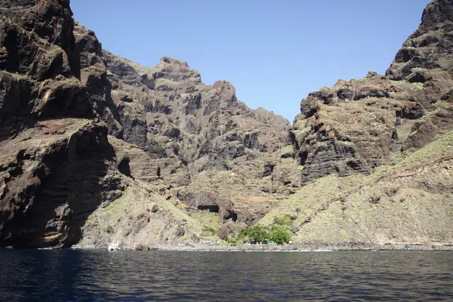 Playa de Masca beach in Tenerife with wavy water conditions