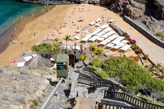 Playa de Abama beach in Tenerife with calm water conditions