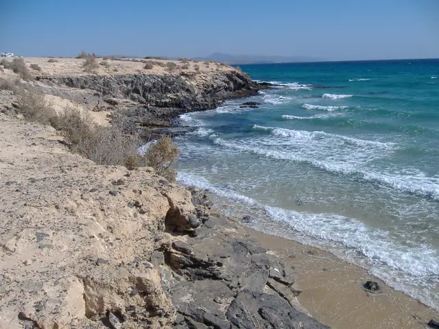 Playa de Pájara beach in Fuerteventura with moderate water conditions