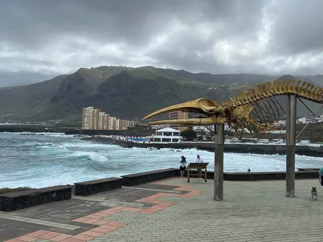 Playa Charco de la Araña beach in Tenerife, featuring a pebbly shoreline with calm water conditions