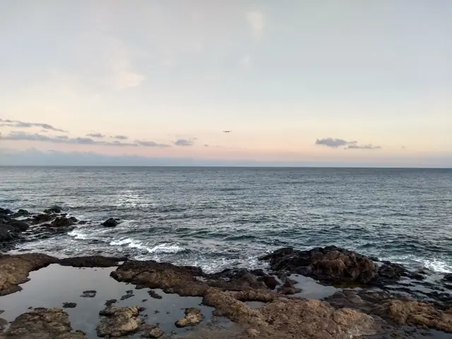 El Barranquillo beach in Lanzarote with moderate water conditions
