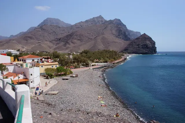 Playa Chica beach in Gran Canaria with calm water conditions