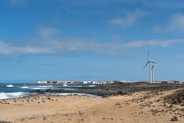 Generoso beach in Fuerteventura with surfable water conditions