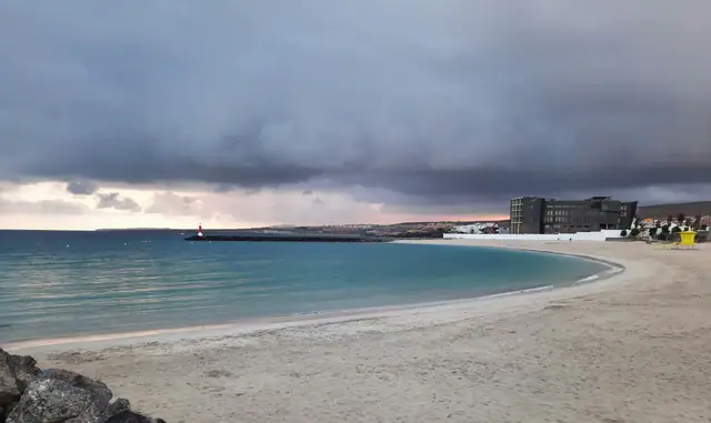 Playa de Los Pozos beach in Fuerteventura with calm water conditions