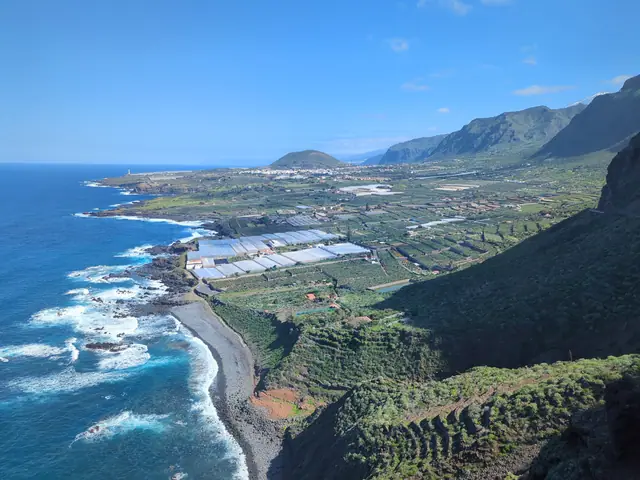 Playa del Fraile beach in Tenerife with wavy water conditions