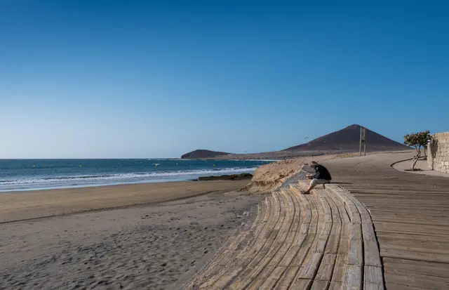 Playa Leocadio Machado beach in Tenerife with calm water conditions
