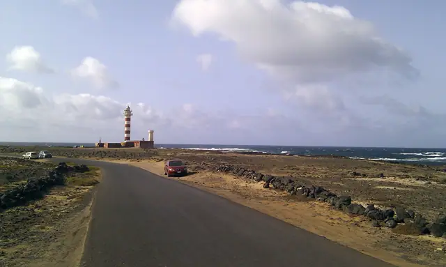 Caleta del Rio beach in Fuerteventura with moderate water conditions
