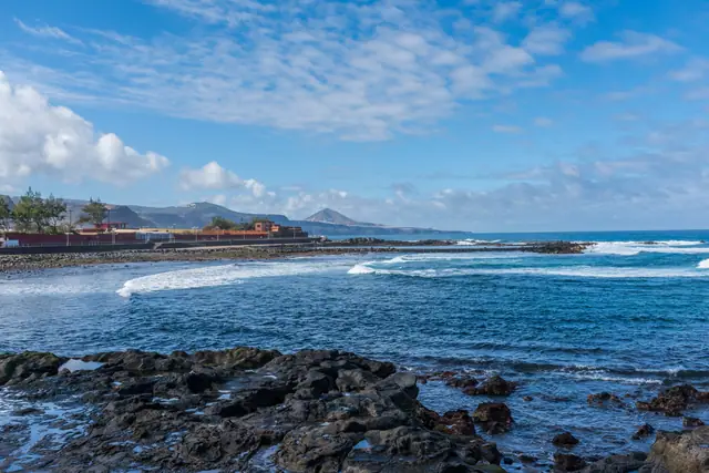 Playa de Puertillo beach in Gran Canaria with calm water conditions