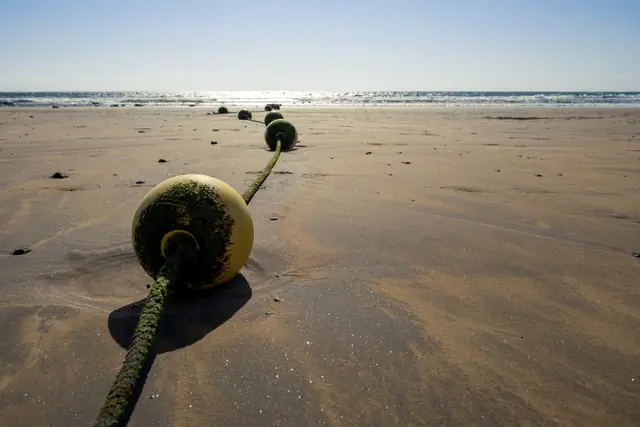 Playa del Médano beach in Tenerife with surfable water conditions