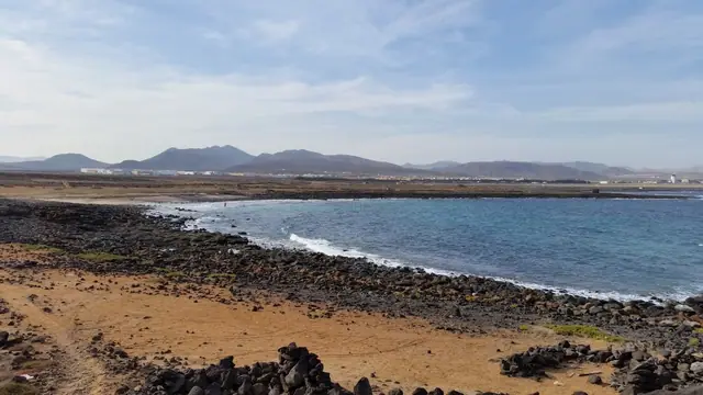 Las Caletillas beach in Fuerteventura with moderate water conditions