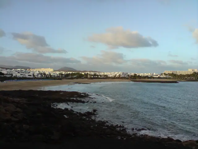 Las Salinas beach in Lanzarote with calm water conditions