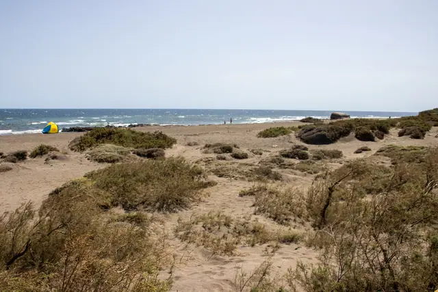 Playa El Salado beach in Tenerife with moderate water conditions