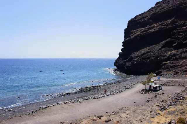 Playa del Hornillo beach in Gran Canaria with calm water conditions